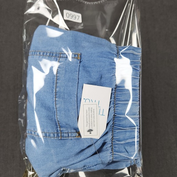 Time & Tru Shorts Womens Size XS Pull On High Rise Tencel Light Blue NWT - Picture 10 of 10